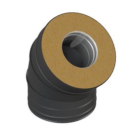 Отвод 45° 3 сегмента Grill'D AISI 430 0,8мм (D115) черный (термостойкая краска)